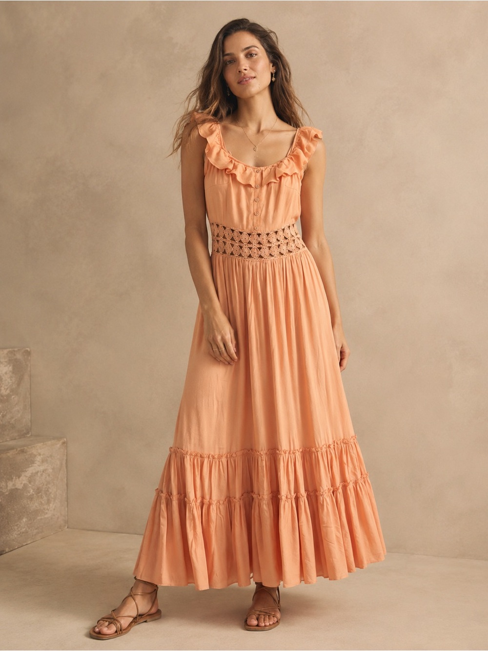 🎉5 for $45🎉 Pink Lilly dress maxi long size S